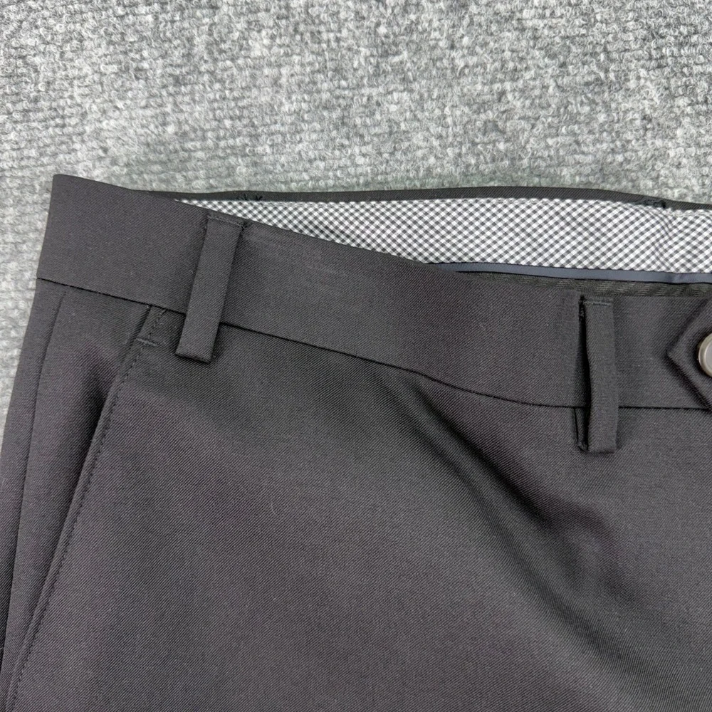 Chaps Dress Pants Mens 41x30 Black Performance Series Wool Blend Stretch